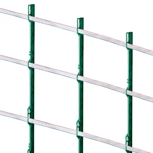 VEVOR Elektrozaunband, 1640 Fuß 500 m Polytape-Zaun-Heißdraht, 3/4 Zoll Breite, 6 Edelstahlstränge für zuverlässige Leitfähigkeit, UV- und Rostbeständigkeit, tragbarer Polydraht für Pferde und Rinder – Bild 10
