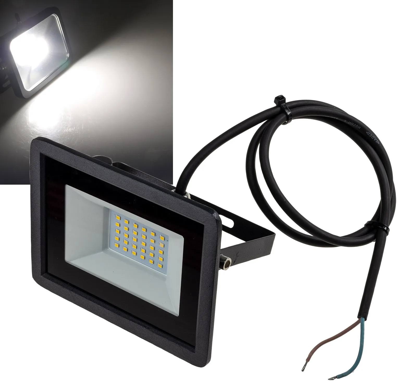 LED-Fluter SlimLine 30W, 12-24V= IP65, 2721 Lumen, 4000K, neutralweiß LED-Fluter SlimLine 30W, 12-24V= IP65, 2721 Lumen, 4000K, neutralweiß