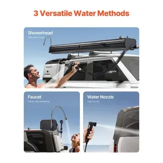 VEVOR Dachgepäckträger-Wassertank Wasserspeicher für Fahrzeuge 30 L mit 2 Spritzschutzplatten und T-Schlitz, Aluminiumtank mit hoher Druckanschluss, für Kofferräume Überrollbügel Querträger VEVOR Dachgepäckträger-Wassertank Wasserspeicher für Fahrzeuge 30 L mit 2 Spritzschutzplatten und T-Schlitz, Aluminiumtank mit hoher Druckanschluss, für Kofferräume Überrollbügel Querträger