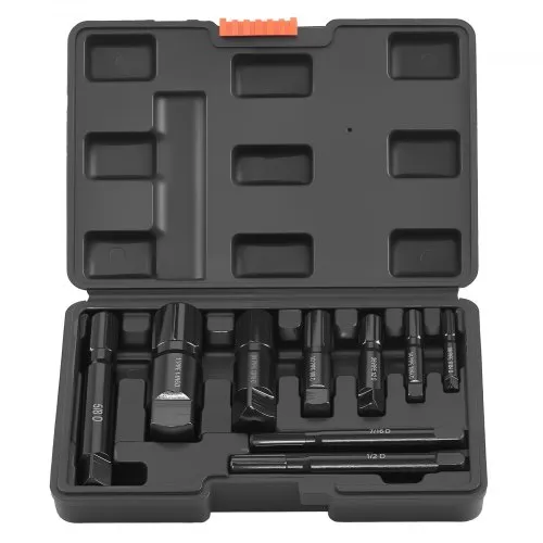 VEVOR Rohrauszieherset (9-tlg.) Rohrauszieher aus Cr-Mo-Stahl, mit Aufbewahrungskoffer, zum Entfernen Beschädigter Gewinderohre und -Fittings von 3,2 bis 25,4 mm, für Installateure und Mechaniker VEVOR Rohrauszieherset (9-tlg.) Rohrauszieher aus Cr-Mo-Stahl, mit Aufbewahrungskoffer, zum Entfernen Beschädigter Gewinderohre und -Fittings von 3,2 bis 25,4 mm, für Installateure und Mechaniker