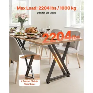 VEVOR Tischkufen 2er-Set 610×740 mm, X-Förmige Tischuntergestell 1000 kg, Tischbeine Kohlenstoffstahl, Möbelfüße, Tischgestell, Tischfüße für Schreibtische, Couchtische, Esstische, Schwarz VEVOR Tischkufen 2er-Set 610×740 mm, X-Förmige Tischuntergestell 1000 kg, Tischbeine Kohlenstoffstahl, Möbelfüße, Tischgestell, Tischfüße für Schreibtische, Couchtische, Esstische, Schwarz