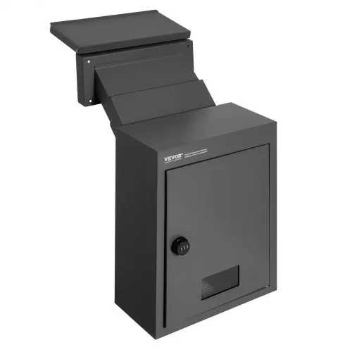 VEVOR Mauerdurchwurf Briefkasten, robuster Einbaubriefkasten aus Stahl für Wände mit einer Dicke von 70 bis 200 mm, Zahlenschloss, 320 x 158 x 430 mm Briefkasten, schwarz VEVOR Mauerdurchwurf Briefkasten, robuster Einbaubriefkasten aus Stahl für Wände mit einer Dicke von 70 bis 200 mm, Zahlenschloss, 320 x 158 x 430 mm Briefkasten, schwarz
