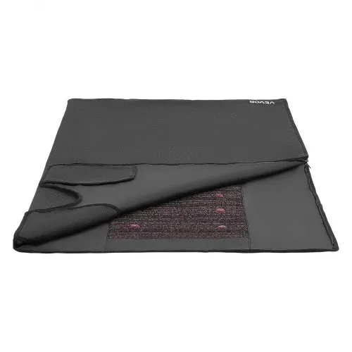 VEVOR Infrarot-Saunadecke mit Mineralsteinen Infrarotdecke 185x90cm Schwarz, Tragbare Wärmedecke für Schwitzen Entspannung Detox, 30-75°C Temperaturregelung, 20-60min Timer, PU-Leder, mit Tragetasche – Bild 8
