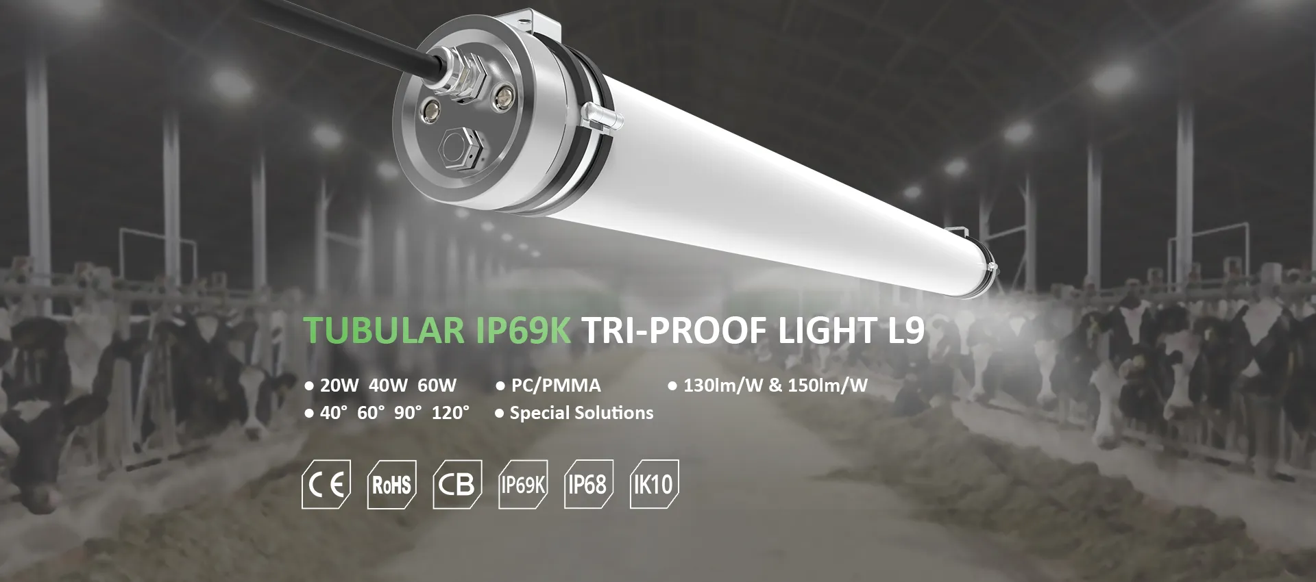 Synergy 21 LED Tri-proof Light 145cm IP69K IK10 Synergy 21 LED Tri-proof Light 145cm IP69K IK10