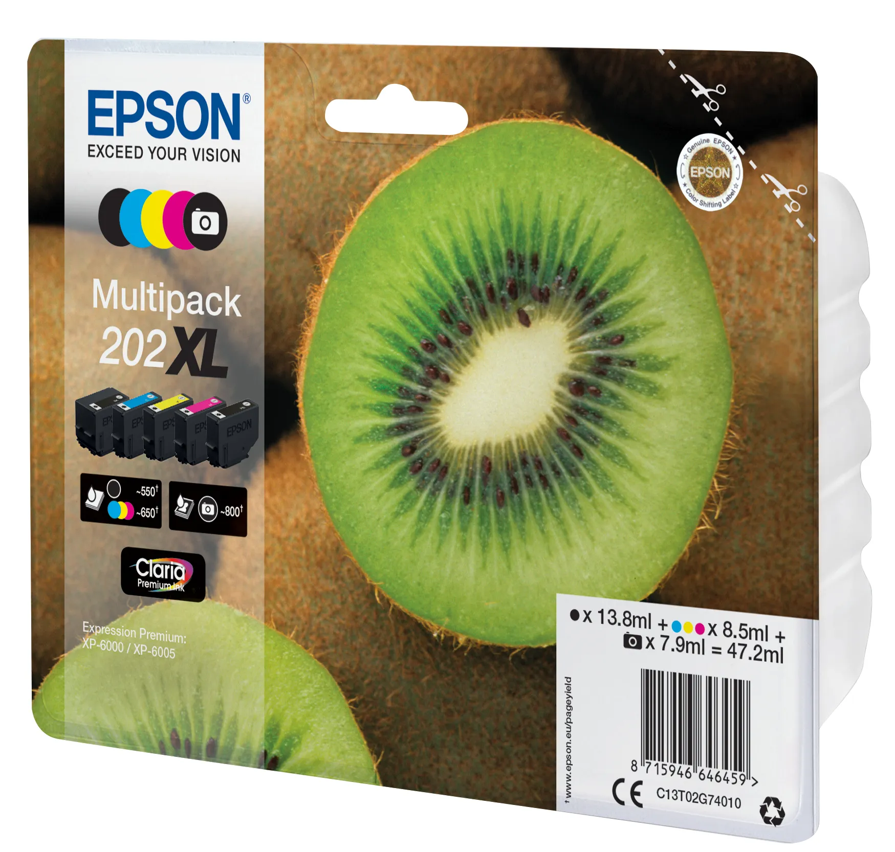 Epson Kiwi Multipack 5-colours 202XL Claria Premium Ink – Bild 2