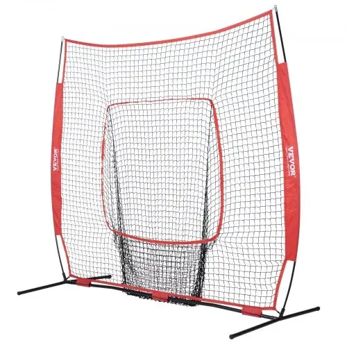 VEVOR 213,4 x 106 x 210 cm Baseball-Softball-Übungsnetz, Baseball Pitching Net, Schlagen, Fangen, Pitchen, Backstop-Trainingshilfen für Baseballausrüstung mit Bogenrahmen, Tragetasche & Schlagzone – Bild 9