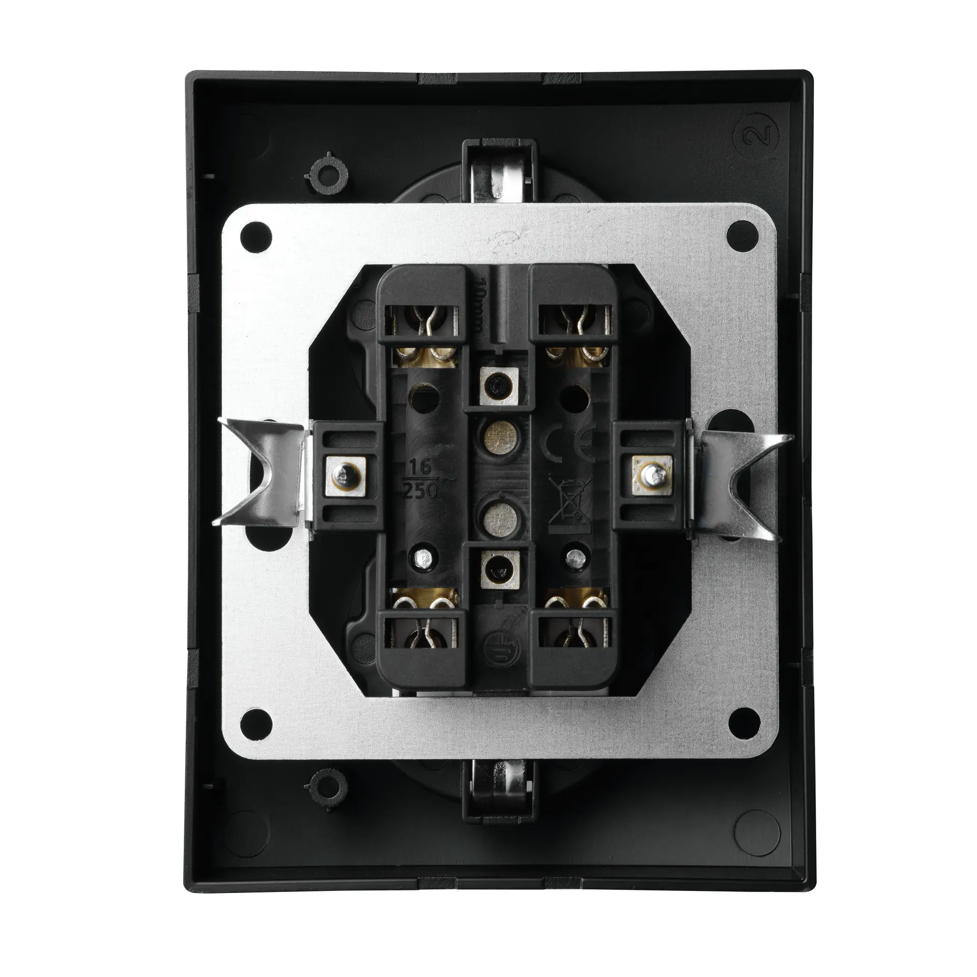 Schutzkontakt-Steckdose McPower ''Flair'' 2-fach, 250V~/16A, matt schwarz – Bild 3