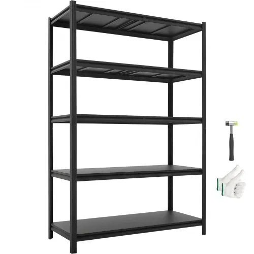 VEVOR Schwerlastregal 1230x522x1813mm, 1360,8kg Belastbares Lagerregal mit Stahlgestell & 5 Verstellbaren Ablagen, Teilbares Steckregal als Werkbank, Flexibles Metallregal für Keller Garage Werkstatt VEVOR Schwerlastregal 1230x522x1813mm, 1360,8kg Belastbares Lagerregal mit Stahlgestell & 5 Verstellbaren Ablagen, Teilbares Steckregal als Werkbank, Flexibles Metallregal für Keller Garage Werkstatt