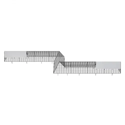 VEVOR Hühnertunnel, 729 x 200 x 61,5 cm Hühnerstall für den Hof, tragbare Freilaufgehege für draußen mit Eckrahmen, 2 Sets, geeignet für Hühner, Enten, Kaninchen – Bild 10
