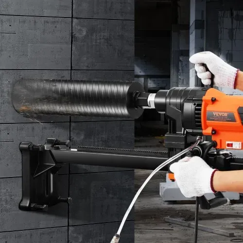 VEVOR Kernbohrmaschine Diamantkernbohrgerät mit Bohrdurchmesser 2-25 cm mit Ständer und Kernbohrer, 3500 W robuster Beton-Kernbohrer, Nass- und Trockenanwendung für Beton Ziegel – Bild 7