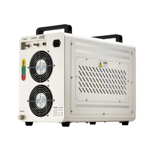 VEVOR Industrieller Wasserkühler 1,6 kW, Wasserkühlsystem mit Kompressor, 7-L-Tank, max. Durchfluss 13 L/min, Industrial Water Chiller für CO2-Lasergravur- & -schneidmaschinen – Bild 9