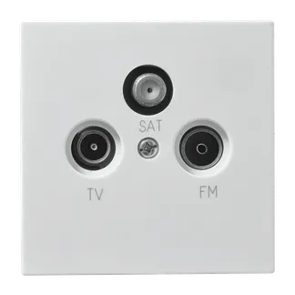 Antennendose McPower “Shallow“ für TV, Radio und Sat, UP, weiß Antennendose McPower “Shallow“ für TV, Radio und Sat, UP, weiß