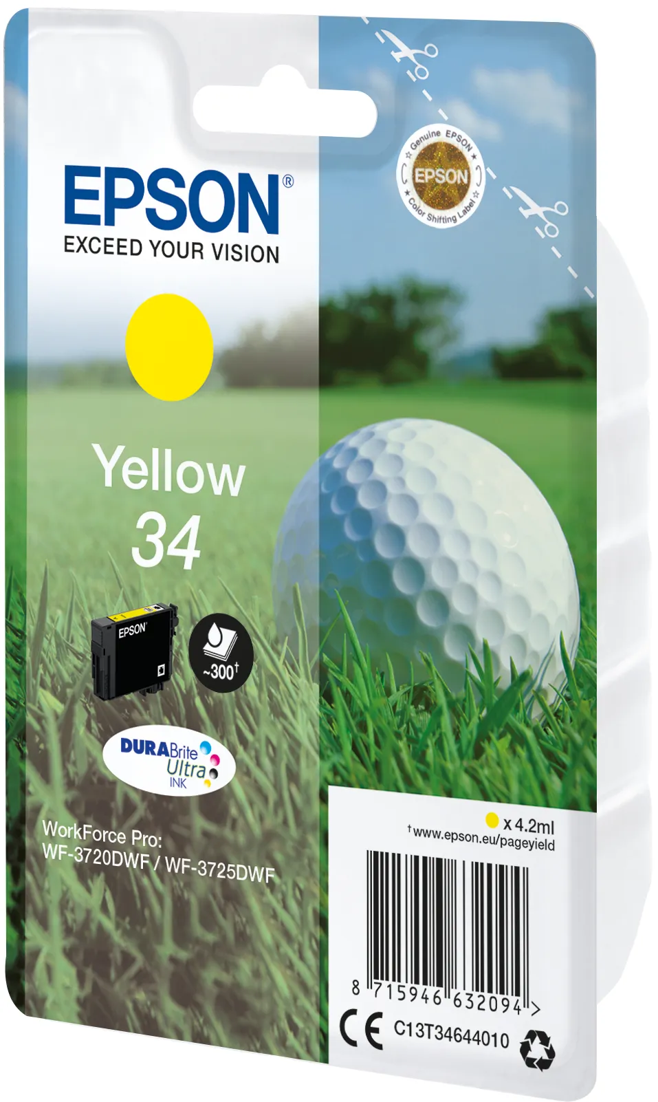 Epson Golf ball Singlepack Yellow 34 DURABrite Ultra Ink – Bild 2