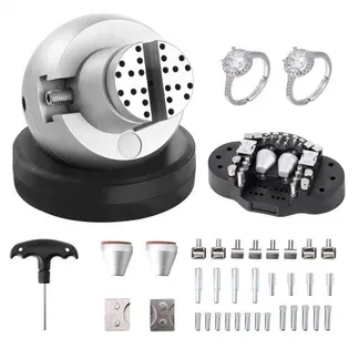 VEVOR Kugelschraubstock, 5-Zoll-Gravur-Setzwerkzeug, 360° drehbarer Gravurblock-Schraubstock, 35-teiliger Aufsatz, Schmuck-Gravurblock-Werkzeuge, Standardblock für Edelsteineinlagen und kleine Gravure VEVOR Kugelschraubstock, 5-Zoll-Gravur-Setzwerkzeug, 360° drehbarer Gravurblock-Schraubstock, 35-teiliger Aufsatz, Schmuck-Gravurblock-Werkzeuge, Standardblock für Edelsteineinlagen und kleine Gravure
