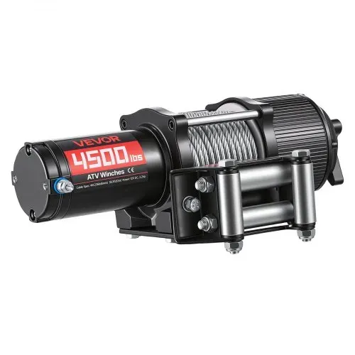 VEVOR Elektrische Seilwinde 2041 kg, 12V DC Motorwinde mit Φ5,8 mm x 12 m Stahlseil, Kabelloser & Kabelgebundener Fernbedienung, IP55, Elektrowinde zum Abschleppen von ATVs, UTVs & Offroad-Fahrzeugen – Bild 9