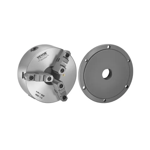 VEVOR 3-Backen-Drehfutter, φ200 mm, Spannfutter mit 57,15-mm-8-Gewinde-Trägerplatte, 4-200 mm Spannbereich mit T-Schlüsselschrauben, HT300-Material, für Holz-Metall-Drehmaschinen VEVOR 3-Backen-Drehfutter, φ200 mm, Spannfutter mit 57,15-mm-8-Gewinde-Trägerplatte, 4-200 mm Spannbereich mit T-Schlüsselschrauben, HT300-Material, für Holz-Metall-Drehmaschinen