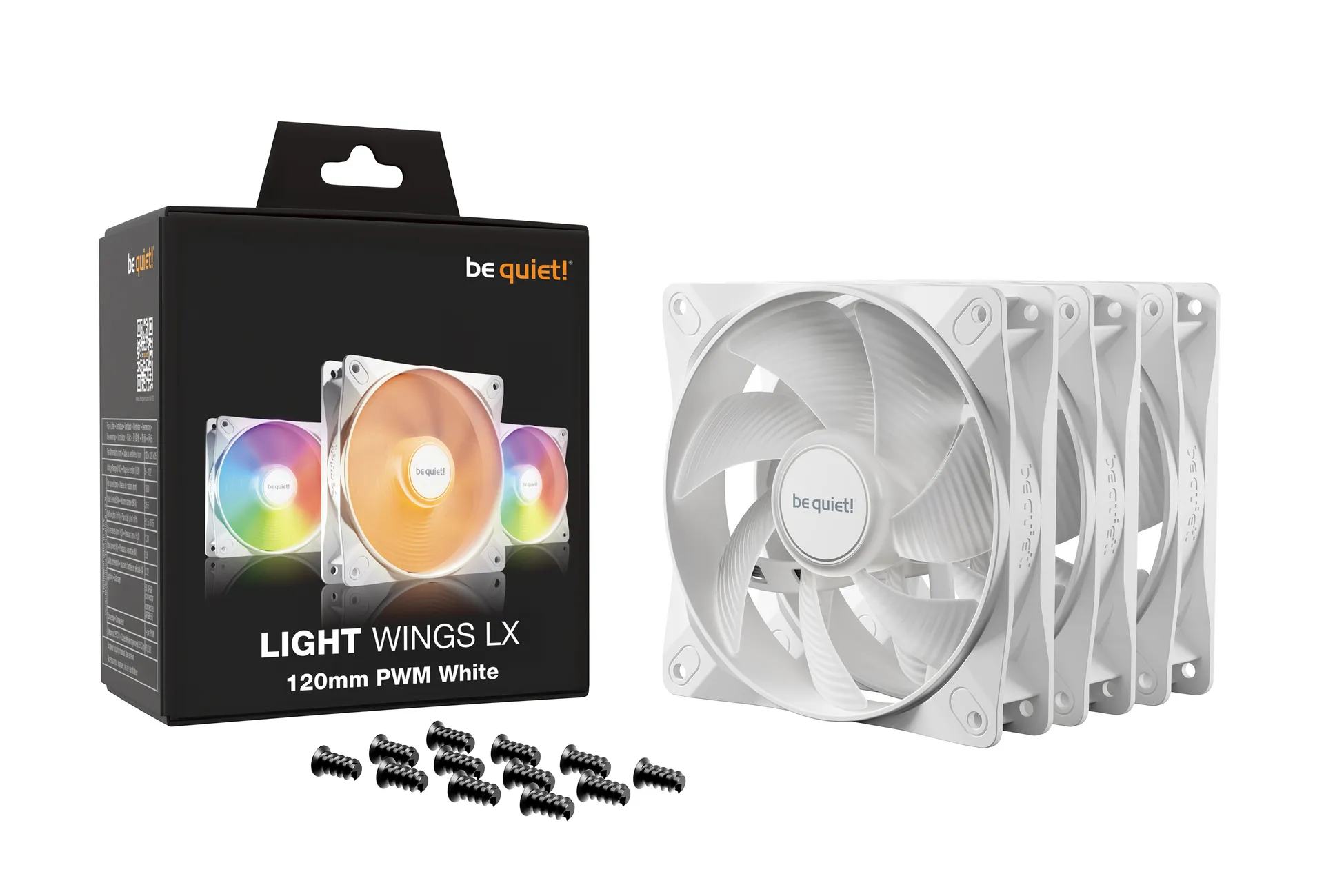 be quiet! LIGHT WINGS LX 120mm PWM 3-Pack White Computergehäuse Ventilator 12 cm Weiß 3 Stück(e) – Bild 5