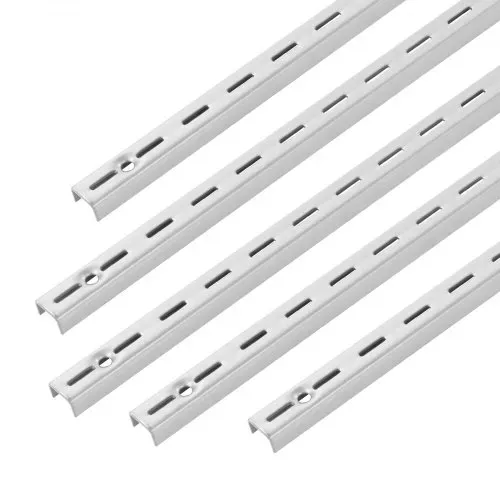 VEVOR Regalpilaster, 990 mm, 10er-Pack, aufrechtes Wandregalsystem, robustes Stützsystem mit Einzelschlitz-Regalschienen, 40 Schrauben, geeignet für die Organisation von Schränken, silber – Bild 10