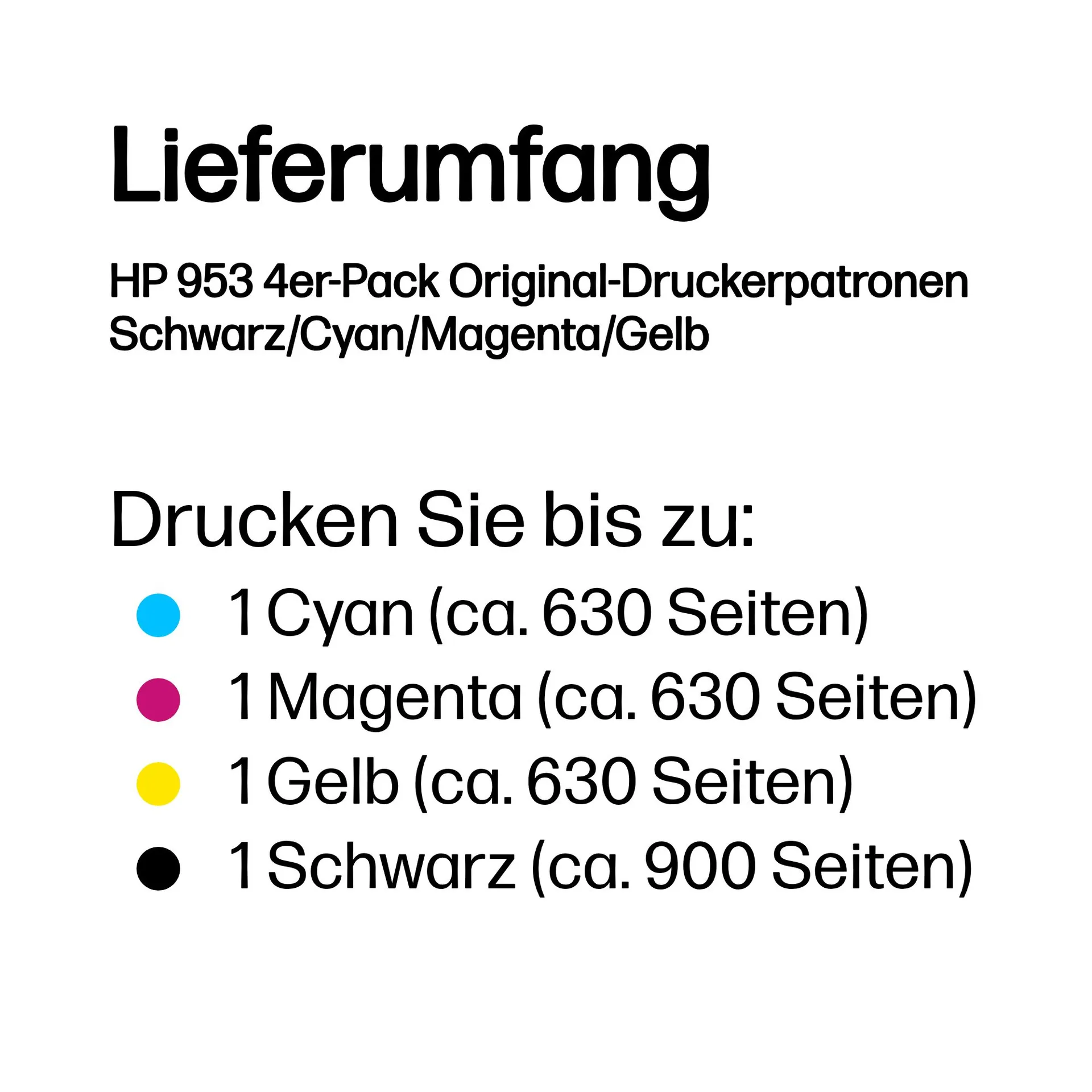 HP 953 4er-Pack Original-Druckerpatronen Schwarz/Cyan/Magenta/Gelb – Bild 3