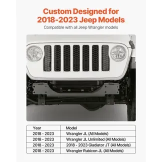VEVOR Windenhalterung, 5443 kg Kapazität, Anhängerwinden-Montageplatte für Jeep Wrangler JL/JLU und Gladiator JT 2018-2023 Modelle, mit 2-Loch-Montage, pulverbeschichteter Stahl, schwarz VEVOR Windenhalterung, 5443 kg Kapazität, Anhängerwinden-Montageplatte für Jeep Wrangler JL/JLU und Gladiator JT 2018-2023 Modelle, mit 2-Loch-Montage, pulverbeschichteter Stahl, schwarz
