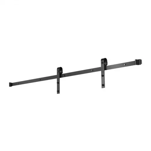 VEVOR Schiebetürsystem 183 cm Laufschiene, Schiebetürbeschlag Tragkraft 150 kg, kompatibel mit 914 mm max. Breite und 34,92 bis 44,45 mm Dicke, Schiene & J-förmige Rolle, schwarz – Bild 9