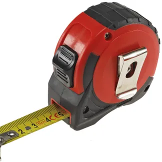 Rollen-Maßband, 5m mit Aufroller und Gürtelclip Rollen-Maßband, 5m mit Aufroller und Gürtelclip