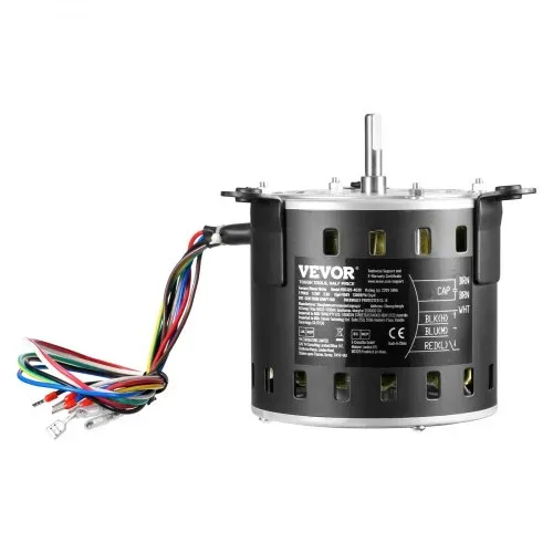 VEVOR 1/2 PS Gebläsemotor, 220 V, 2,6 Ampere, 1300 U/min, 3 Gang (1300/1100/800 U/min), 10 mm Wellendurchmesser, 20 mm Wellenlänge, ROT. CCW vom Wellenende, inkl. CBB60 15 μF/450 V Kondensator – Bild 10