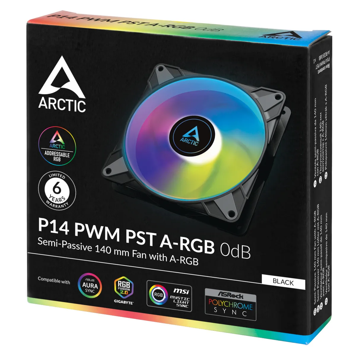 ARCTIC P14 PWM PST A-RGB 0dB - Semi-Passiver 140 mm Gehäuselüfter mit digitalem A-RGB – Bild 5