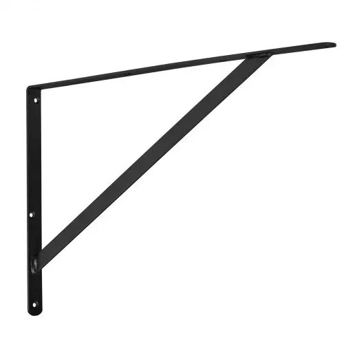 VEVOR Regalhalterung, 460 x 305 x 25 mm, 12 Stück, schwebende Regalträger, Halterungen für Regale, 3 mm dicke, mattschwarze dreieckige Regalhalterung, Regalhalter aus Stahl mit 72,6 kg Tragkraft – Bild 9