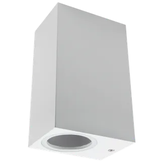 Wandleuchte McShine “Square-W“ weiß, IP44, 2x GU10, Aluminium Gehäuse Wandleuchte McShine “Square-W“ weiß, IP44, 2x GU10, Aluminium Gehäuse