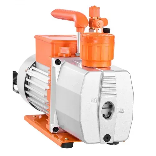 VEVOR Vakuumpumpe, 7 CFM 198 L/min, 2-stufig, 550 W geeignet für R134a, R22, R410a, R1234YF & R32, 4-poliger Motor, für die Wartung von Kfz-Klimaanlagen & die Entgasung von Harzen, inkl. Öl – Bild 9