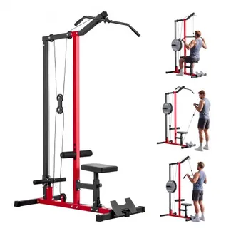 VEVOR Latzugstation, 2-in-1 Latzugturm, ca. 227 kg Belastbare Gewichtsauflage, Kraftstation mit Latzugstange, Krafttraining für Rücken Arme Schultern, Latzugmaschine für Fitnesscenter Zuhause, Schwarz VEVOR Latzugstation, 2-in-1 Latzugturm, ca. 227 kg Belastbare Gewichtsauflage, Kraftstation mit Latzugstange, Krafttraining für Rücken Arme Schultern, Latzugmaschine für Fitnesscenter Zuhause, Schwarz
