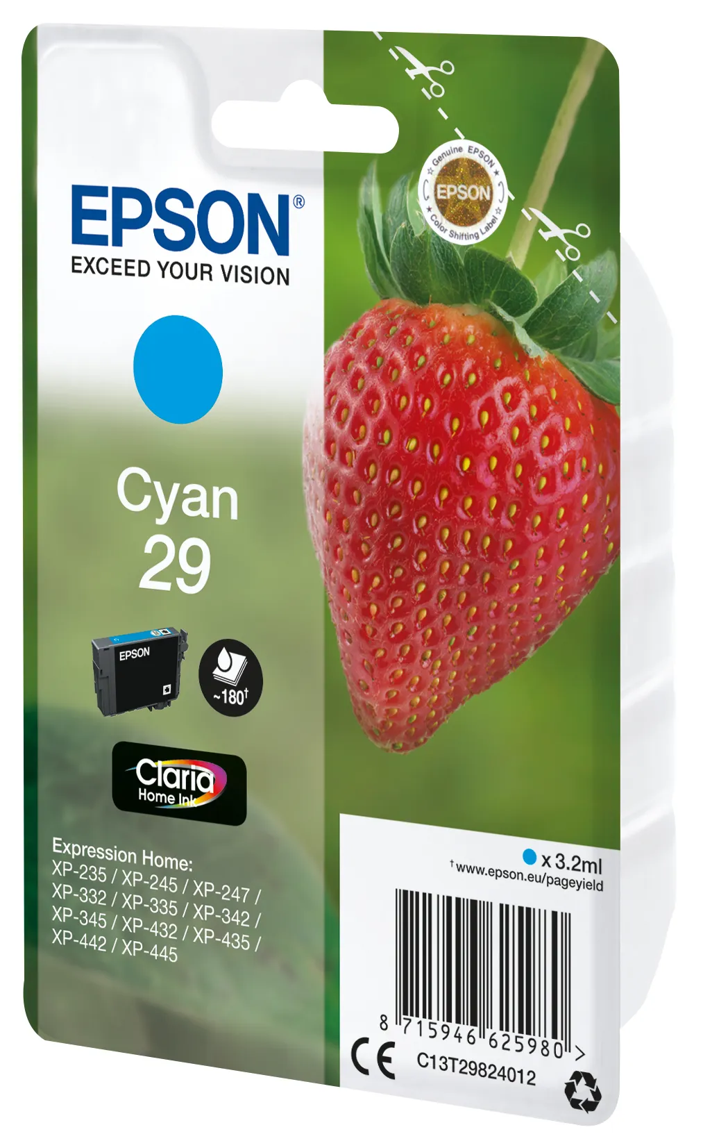 Epson Strawberry Singlepack Cyan 29 Claria Home Ink – Bild 2