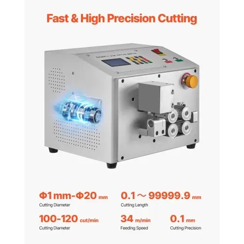 VEVOR Automatischer Schrumpfschlauchschneider, Rohrschneidemaschine mit LCD-Display, 1–20 mm Schnittdurchmesser, 0,1–99999,9 mm Schnittlänge, für PVC-PE-Rohre, Silikonrohre, weiche Wasserrohre VEVOR Automatischer Schrumpfschlauchschneider, Rohrschneidemaschine mit LCD-Display, 1–20 mm Schnittdurchmesser, 0,1–99999,9 mm Schnittlänge, für PVC-PE-Rohre, Silikonrohre, weiche Wasserrohre