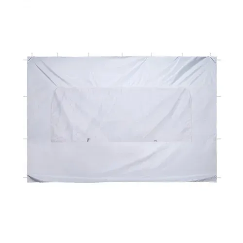 VEVOR 1x Seitenwand für Pavillon, Seitenteil für 3 x 3 m Faltpavillon, Wasserfeste Seitenplane mit Sonnenschutz PU-Beschichtung, inklusive Reißverschluss & Fenster für Outdoor-Events Marktstände, Weiß – Bild 8