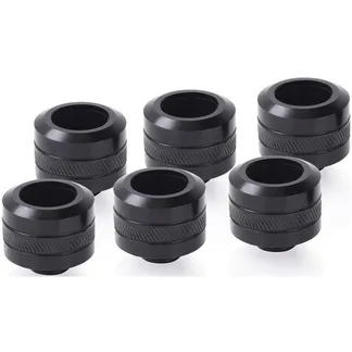 Eiszapfen PRO 16mm HardTube Fitting G1/4 – Deep Black Sixpack, Verbindung Eiszapfen PRO 16mm HardTube Fitting G1/4 – Deep Black Sixpack, Verbindung
