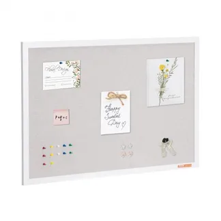 VEVOR 36″x24″ weiße Korktafel mit Leinenoberfläche – stilvolle wandmontierte Pinnwand für Zuhause, Schule, Büro – elegantes und funktionales Schwarzes Brett VEVOR 36″x24″ weiße Korktafel mit Leinenoberfläche – stilvolle wandmontierte Pinnwand für Zuhause, Schule, Büro – elegantes und funktionales Schwarzes Brett