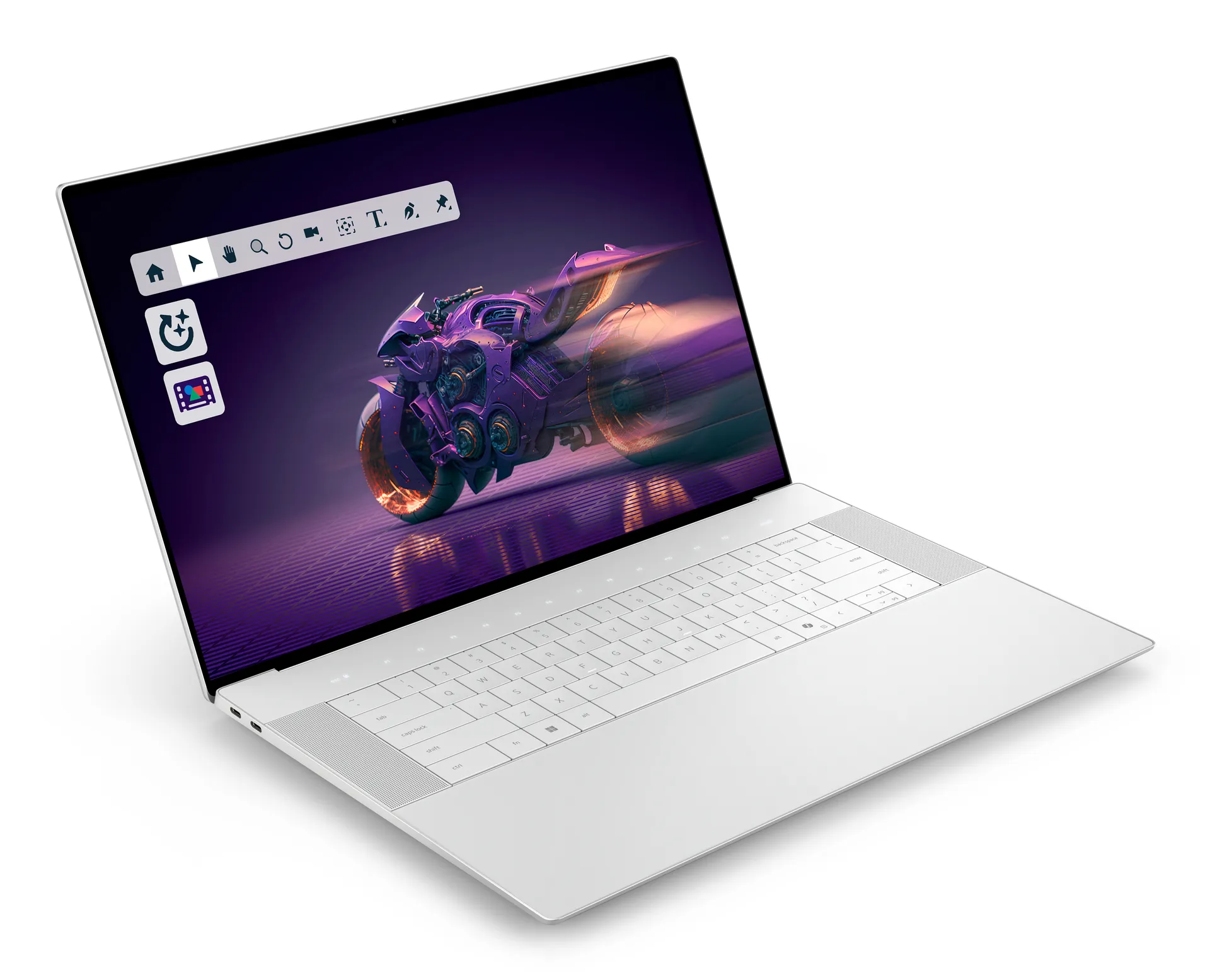 DELL 16 Premium DA16250 Intel Core Ultra 7 255HX Laptop 41,4 cm (16.3") Touchscreen 4K Ultra HD 32 GB LPDDR5x-SDRAM 1 TB SSD NVIDIA GeForce RTX 5060 Wi-Fi 7 (802.11be) Windows 11 Pro Deutsch Platin – Bild 2