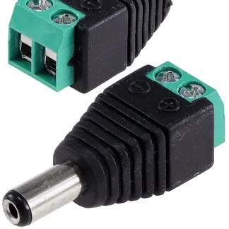 Anschluss-Adapter für LED-Stripes Lüsterklemme auf 5,5/2,1mm Stecker Anschluss-Adapter für LED-Stripes Lüsterklemme auf 5,5/2,1mm Stecker
