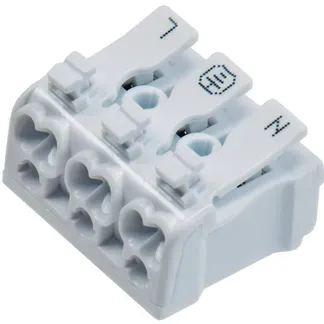 Lüsterklemme, 3-polig mit Hebel 0,5-2,5mm², 450V/16A Lüsterklemme, 3-polig mit Hebel 0,5-2,5mm², 450V/16A