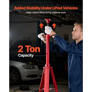 VEVOR Unterhub-Stützständer 2 t, Höhenverstellbarer (120-215 cm / 4-stufig) Wagenheberständer aus Kohlenstoffstahl, Dreibeinständer zur Unterstützung von Fahrzeugkomponenten Autoreparatur VEVOR Unterhub-Stützständer 2 t, Höhenverstellbarer (120-215 cm / 4-stufig) Wagenheberständer aus Kohlenstoffstahl, Dreibeinständer zur Unterstützung von Fahrzeugkomponenten Autoreparatur