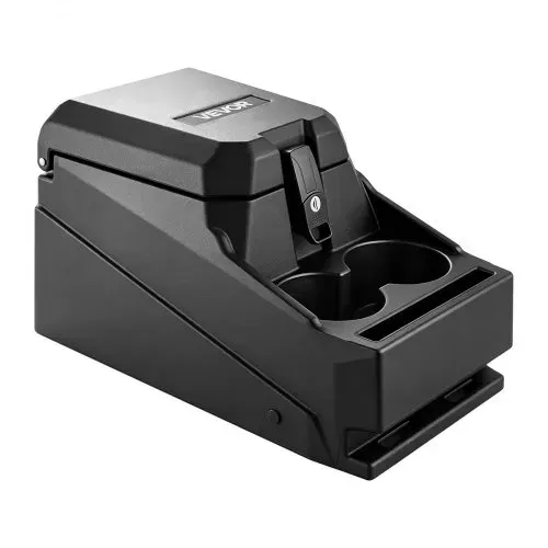VEVOR Staufachbox Mittelkonsole für Polaris Ranger & Can-Am Defender 17–26, Abschließbare Aufbewahrungsbox aus HDPE mit Getränkehalter und Handyhalterung, Innenliegenden Abflusslöchern, Schwarz – Bild 8