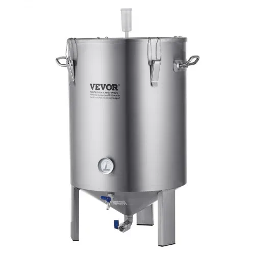 VEVOR Bierbrauanlage Bierbraugerät Kessel aus Edelstahl 60 L Bierfermenter, Braueimer-Fermenter zum Brauen, Heimbrauzubehör mit Sockel, Kessel-Suppentopf inkl. Deckel, Griff, Ventil, Zapfhahn – Bild 10