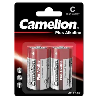 Baby-Batterie CAMELION Plus Alkaline 1,5 V, Typ C/LR14, 2er Blister Baby-Batterie CAMELION Plus Alkaline 1,5 V, Typ C/LR14, 2er Blister
