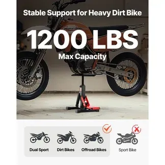 VEVOR Motorrad Dirt Bike Stand Lift Jack Hebetisch (544 kg belastbar) höhenverstellbare Hebeständer mit hydraulischer Hebefunktion, höhenverstellbar (250-465 mm) für Reparatur von Motocross VEVOR Motorrad Dirt Bike Stand Lift Jack Hebetisch (544 kg belastbar) höhenverstellbare Hebeständer mit hydraulischer Hebefunktion, höhenverstellbar (250-465 mm) für Reparatur von Motocross