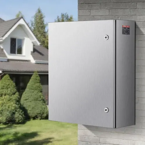 VEVOR Schaltschrank Elektroverteilerkasten, 600x500x200 mm, Edelstahl 304, Wandmontage, für elektrische und elektronische Außengeräte, Montageplatte, Scharniere, Schloss, Schutzart IP66 – Bild 7