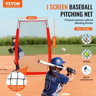 VEVOR I-Typ für Schlägerkäfig 1400 x 1065 x 2180 mm Baseball- und Softball-Sicherheitsschirm Körperschutz Tragbarer Schlagschirm mit Tragetasche & Bodenpfählen, Outdoor Baseball-Pitching-Netz Rot VEVOR I-Typ für Schlägerkäfig 1400 x 1065 x 2180 mm Baseball- und Softball-Sicherheitsschirm Körperschutz Tragbarer Schlagschirm mit Tragetasche & Bodenpfählen, Outdoor Baseball-Pitching-Netz Rot
