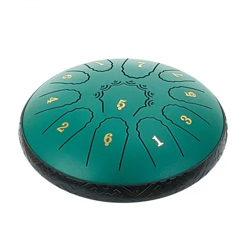 VEVOR Zungentrommel, 165 mm, 11 Tönen Regentrommel, D-Dur Musiktrommeln mit Notenbuch & Schlägeln, Steel Tongue Drum, Steel Pan, für Meditation Yoga Anfänger Musikunterricht, Grün – Bild 9