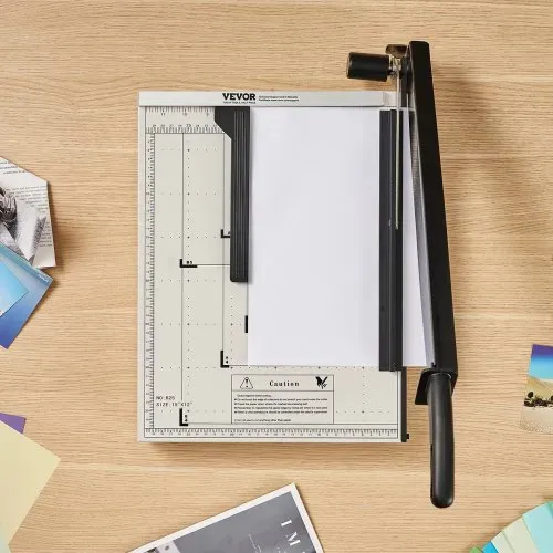 VEVOR Papierschneider Hebelschneider, 381 mm Max. Schnittbreite Manuelle Papierschneidemaschine, 16 Blätter Kapazität, mit Schutzschiene / Klingenarretierung, ideal für Zuhause, Büro, Schule – Bild 7