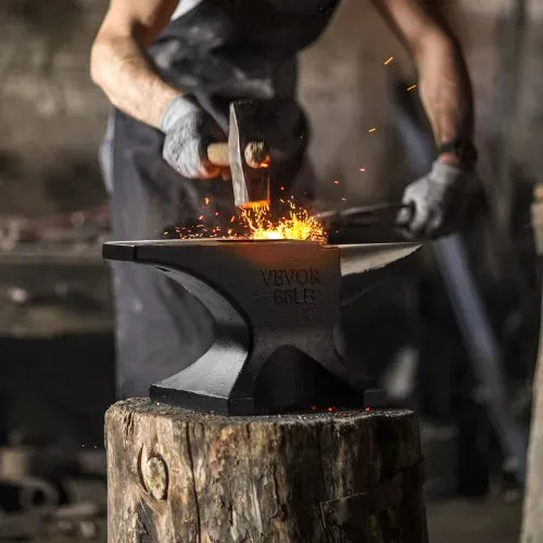 VEVOR Amboss Einzelner Hornamboss 30kg Stahlamboss Geschmiedeter Amboss Robuster Hornamboss Schmied Juweliere Metallschmied Schmiedewerkzeug Geeignet für Nieten, Abflachen, Schmieden und Formen – Bild 7